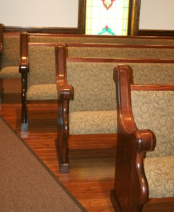 Upholstered Church Pews